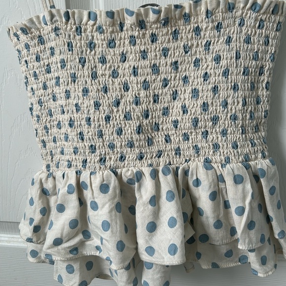 Zara polka dot scrunch top with tiered ruffle bottom - Picture 4 of 6